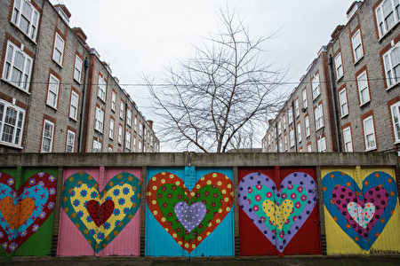 LONDON, ENGLAND - FEBRUARY 06: A piece of street art is pictured in the Ferdinand housing estate in Chalk Farm on February 6, 2017 in London, England. Street artists from around the world have completed a series of murals in the north London estate with the permission of Camden Council. (Photo by Jack Taylor/Getty Images)