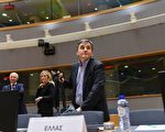 1月20日，歐元區各國財政部長在布魯塞爾開會，商討希臘債務紓困問題。圖中是希臘財政部長察卡洛托斯（Euclid Tsakalotos）。（JOHN THYS/AFP/Getty Images）