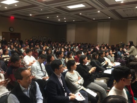 逾200亞裔民眾常參加了2月7日亞美聯合會舉辦的研討會。