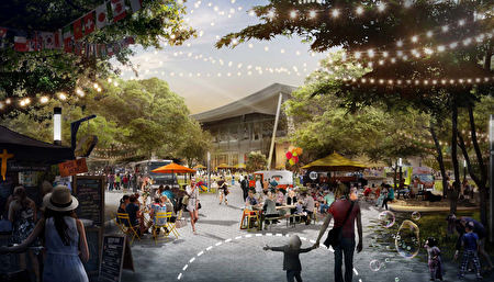 谷歌將在山景城建造的新總部園區設計效果圖。（山景城市議會提供）