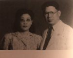 审判日本战犯的首席检察官任钟垿（右）和妻子潘瑜。（任松林提供）
