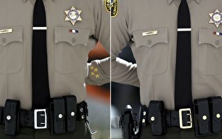 警服上的皮帶扣及其它金屬配飾。（洛縣警局提供）