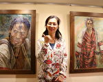 黄莉莉的针情针意 葫芦墩纱网绘绣展