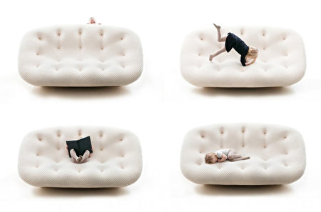 PLOUM 沙發使用包括超高彈性的泡棉及相應的專屬布料，使沙發正面呈現無接縫線的完美樣貌。（圖片由Ligne Roset提供）