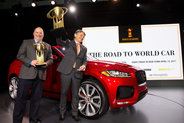 纽约国际车展 捷豹F-Pace获世界年度汽车奖