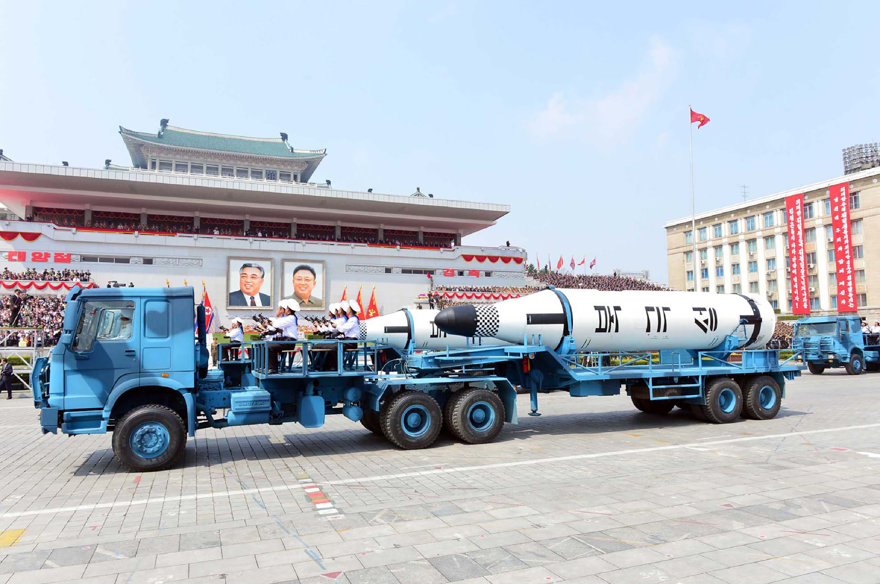 北極星潛射導彈。(STR/AFP/Getty Images)