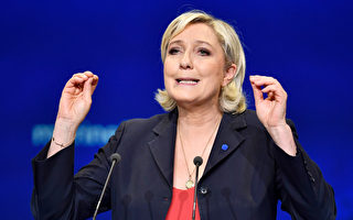 法國巴黎20日晚再次發生恐襲案，造成一名警員遇難。法國大選極右翼民粹主義女候選人勒龐（圖）隨後表示，法國必須重建邊境檢查與安全措施，收緊移民政策。(Jeff J Mitchell/Getty Images)