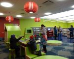 法拉盛公图儿童阅览室装修一新，4月4日重新开放，并将于4月6日举行剪彩仪式。 (林丹／大纪元)