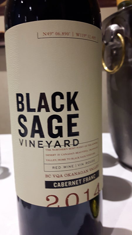 酒目：Black Sage Vineyard Cabernet Franc 2014。售價約 $26（阮公子提供）