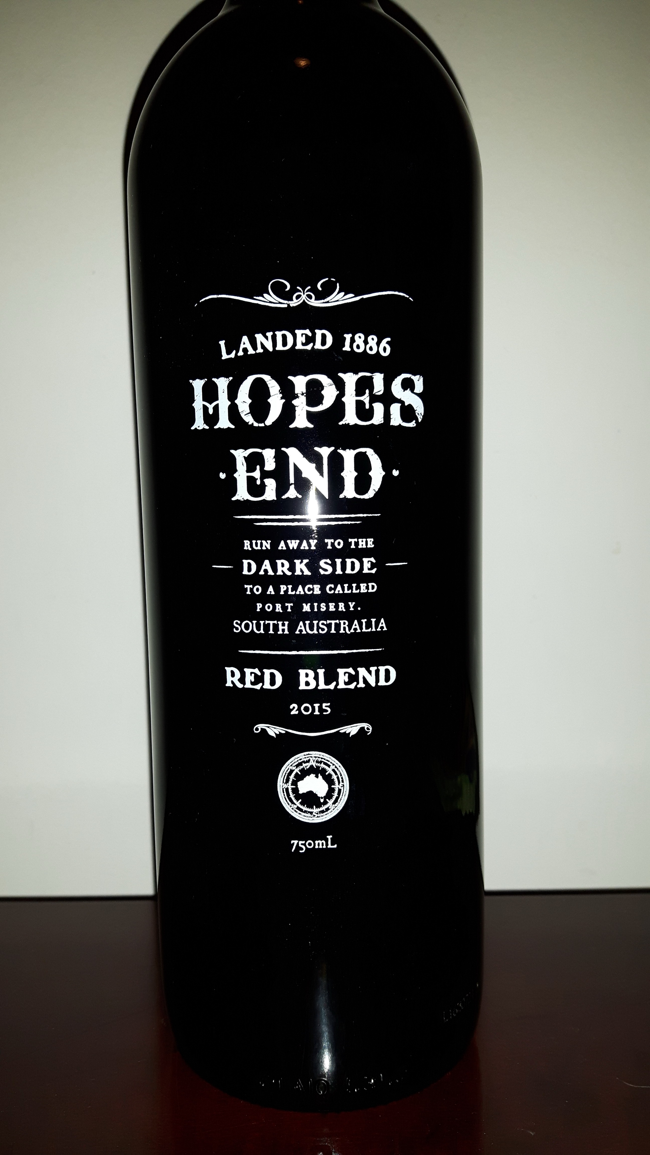 酒目:Hopes End Red Blend 2015。 每瓶大約 $15 (阮公子提供)