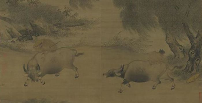 话牛画──《风雨归牧图》 | 李迪| 大纪元