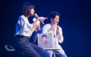 韩国男星金玟锡（右）25日在台北举行《金玟锡首次台北见面会~初次见面你好吗~》。（avex提供）