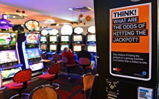 悉尼一地方政府週二呼籲新州政府考慮禁止給其地區的俱樂部和酒吧批准更多的老虎機，因為賭博造成傷害的風險很高。(WILLIAM WEST/AFP/Getty Images)