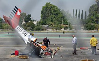7月14日（美国时间）上午，位于洛杉矶艾尔蒙地市（El Monte）的圣盖博谷机场（San Gabriel Valley Airport）发生私人小飞机机毁人亡的事件。警方确认，死者是旅居洛杉矶的台湾飞行冒险家应天华。（刘菲／大纪元）