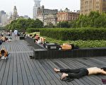 大陆97县市高温达40℃ 上海民众涌外滩露宿