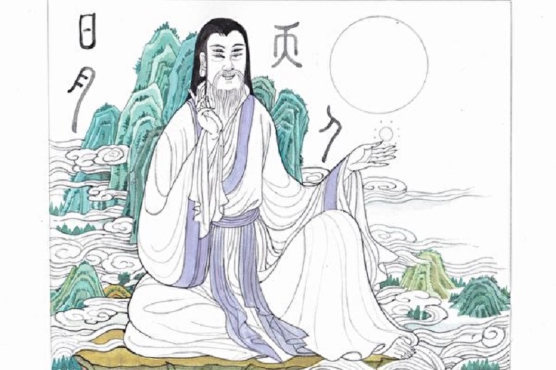 传说造字之神仓颉生有“双瞳四目”。(大纪元)