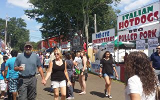 8月7日至13日，密豆萨克斯郡节（Middlesex County Fair）在东布朗斯维克市（East Bruanswick）举行。（郭茗/大纪元）