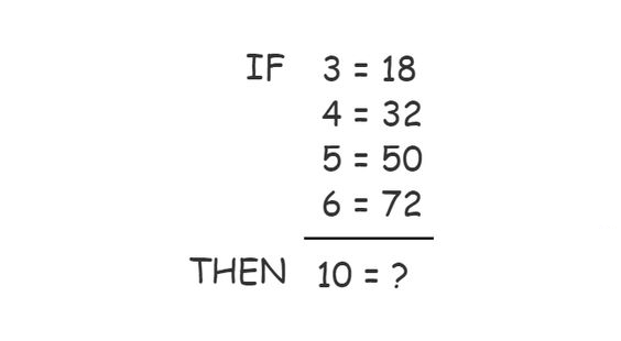 按照上面四个等式的规律，10=多少呢？(ntd.tv)