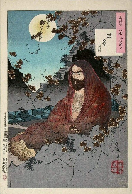 禪宗始祖達摩画像(維基百科公有領域)