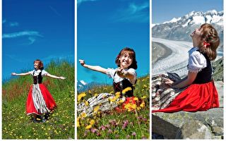 LuLu最近為《倒霉農場》MV 遠赴瑞士「少女峰」以及「馬特洪峰」區拍攝。（環球唱片／大紀元合成）