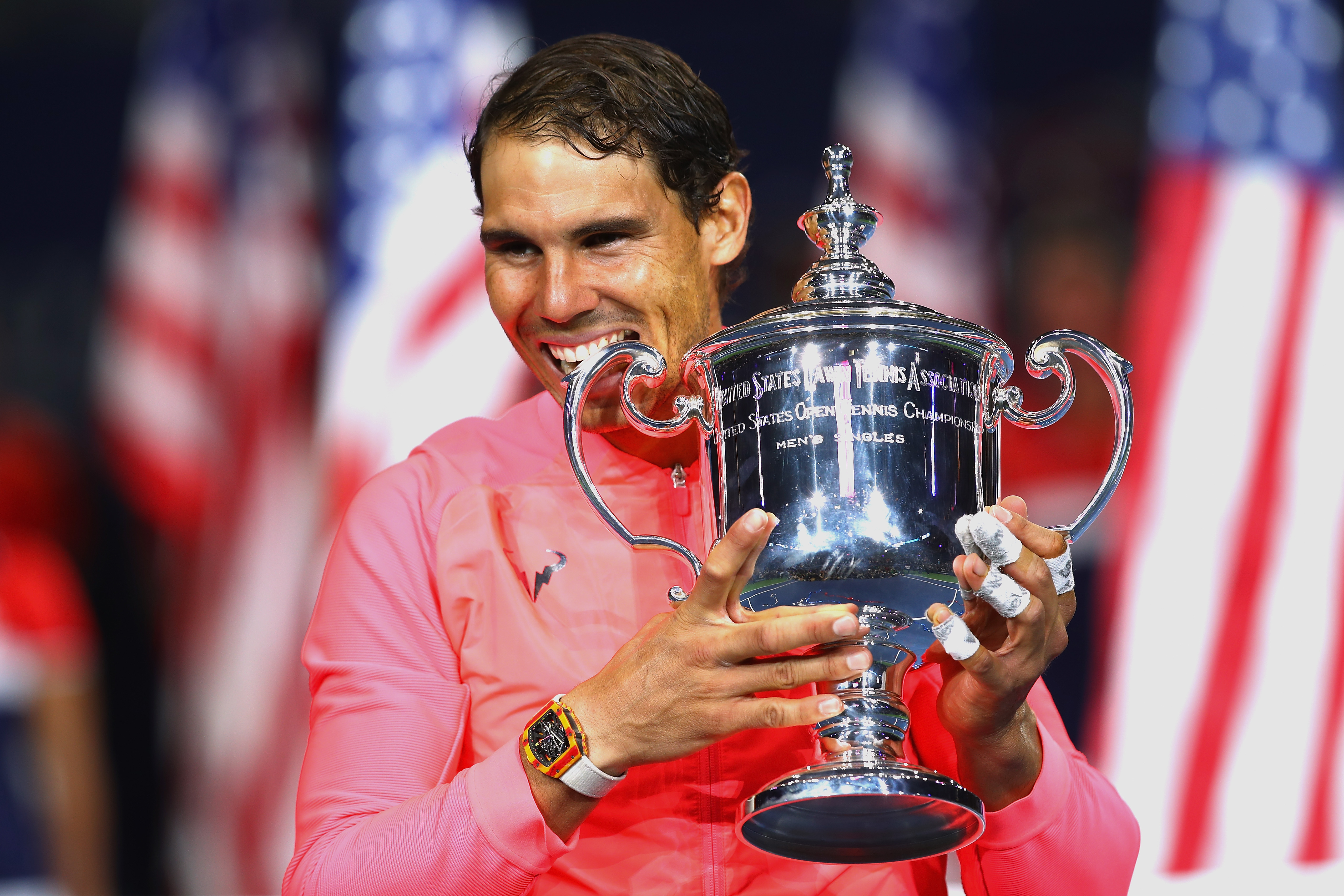 9月10日,纳达尔获得2017年美网冠军。 (Clive Brunskill/Getty Images)