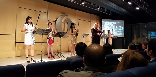 驻英台北代表处和欧洲复兴开发银行亚洲网络（EBRD Asian Network ）共同举办举办的秋季音乐会，邀请了台湾著名的二胡演奏家温金龙及其团队赴伦敦表演。(罗元/大纪元）