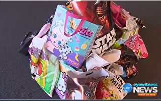 今年，墨尔本秀为大家提供了366种不同的秀袋，不仅有孩子喜欢的，也有为家长准备的。（新闻视频截图）