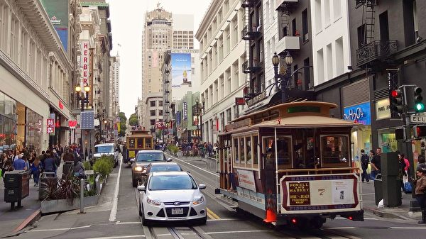 舊金山街頭的纜車。(neufal54/CC/Pixabay)