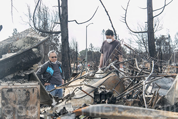 北加州野火災民首次回家 期待重建