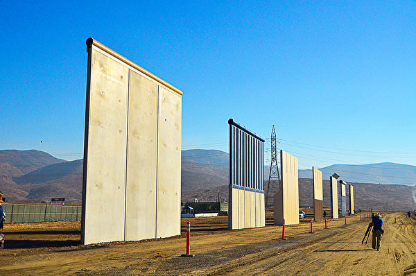 邊境牆模型聖地亞哥完工