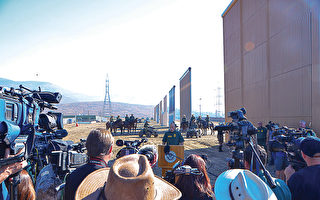 美墨边境墙模型于圣地亚哥完工 将接受检验