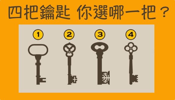 四把鑰匙，你選哪一把？測出你生命中最重要的人。（大紀元製圖）