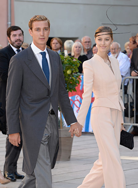 摩纳哥王子皮埃尔和妻子比阿特丽斯·鲍罗麦欧。(Pascal Le Segretain/Getty Images)