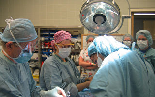 亚省医疗花费支出位居全加拿大第二。（加通社）



Operating room doctors and nurses perform a C-section delivery at Oakville-Trafalgar Memorial Hospital, Oct.25, 2005.

(CP PHOTO/Richard Buchan)