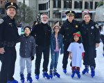 舊金山警民滑冰同樂  歡度聖誕假日