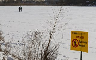 五大湖大面积结冰 提醒：避免在结冰湖上行走