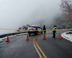 尖石五峰山區降雪 竹縣警實施交管籲注意安全