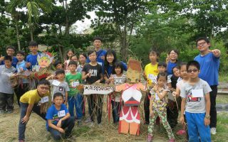嘉大農村生活體驗營稻草人DIY熊熊娃娃教學
