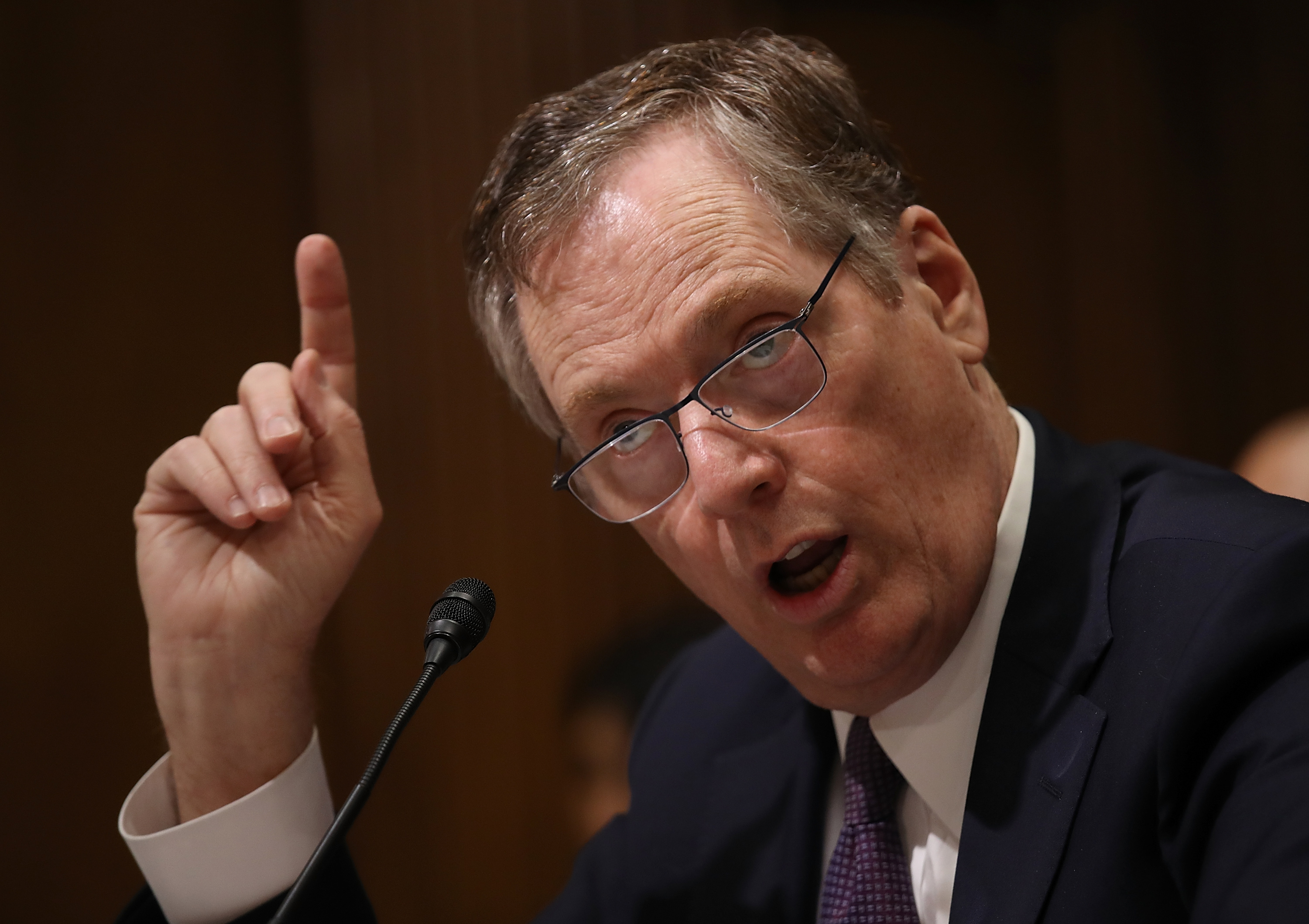 主导301调查的美国贸易代表莱特希泽。(Win McNamee/Getty Images)