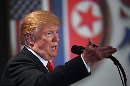 美國總統川普表示，自己要謝謝金正恩為北韓人民光明的新未來，跨出了勇敢的第一步。