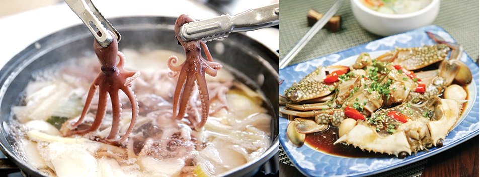忠清南道瑞山市 葫蘆瓤章魚湯, 醬油花蟹(瑞山市提供)