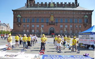 反迫害19周年 法輪功學員丹麥首都集會