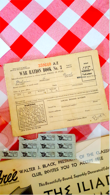 美國二戰時的糧食配給券。