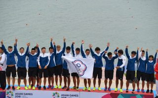 亚运龙舟赛中华队男子500公尺夺金
