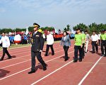 總統出席消防競賽 天國樂團引導運動員進場