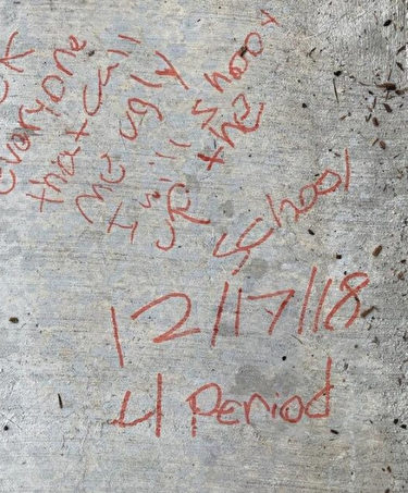拉朋地高中現槍擊威脅塗鴉