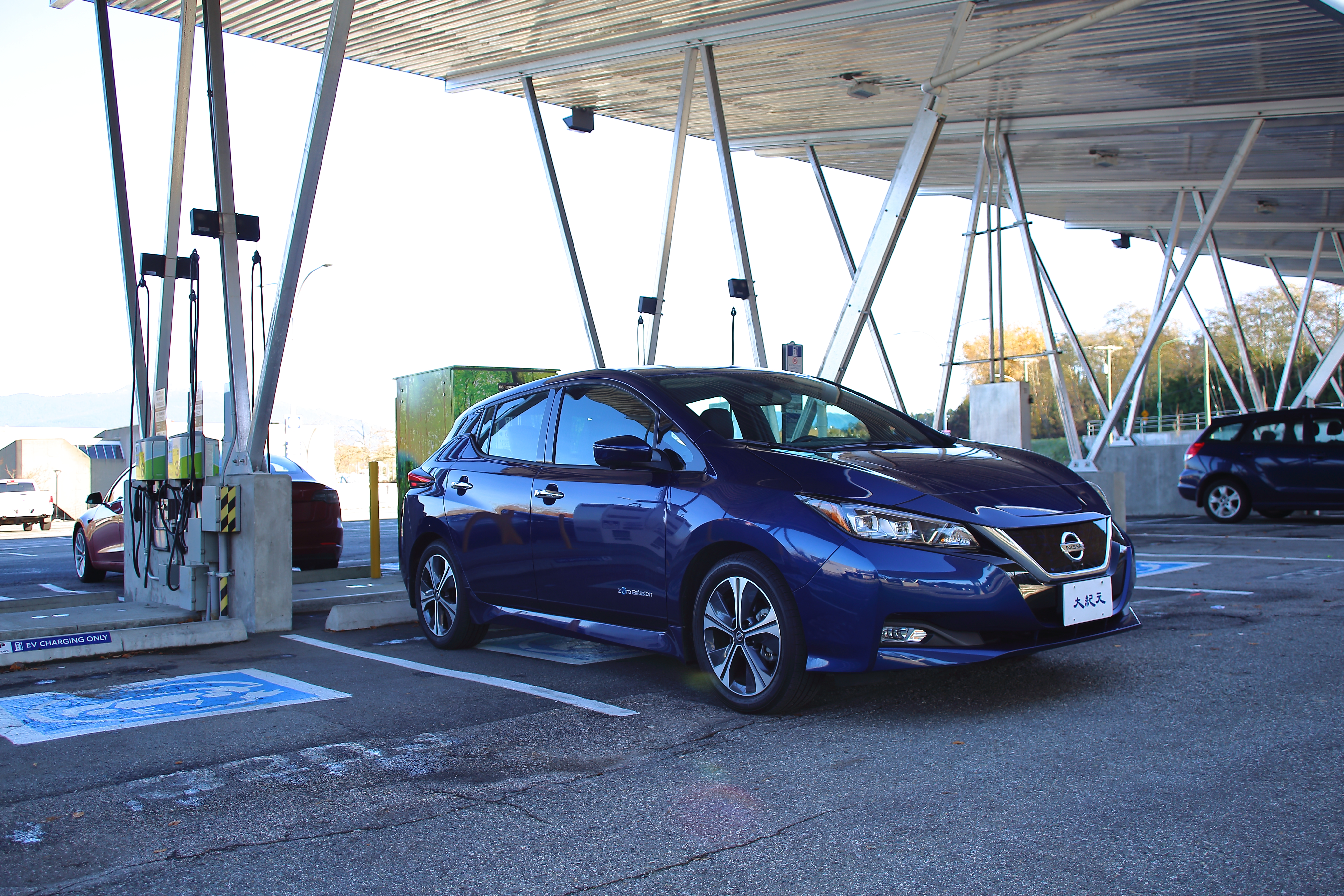 2018 Nissan LEAF。(李奧/大紀元)