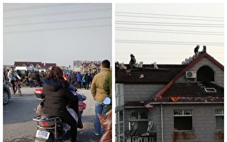 上海公民坚守家园抗强拆 被困屋顶三天