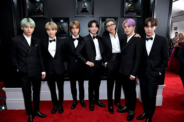 BTS attends the 61st Annual GRAMMY Awards