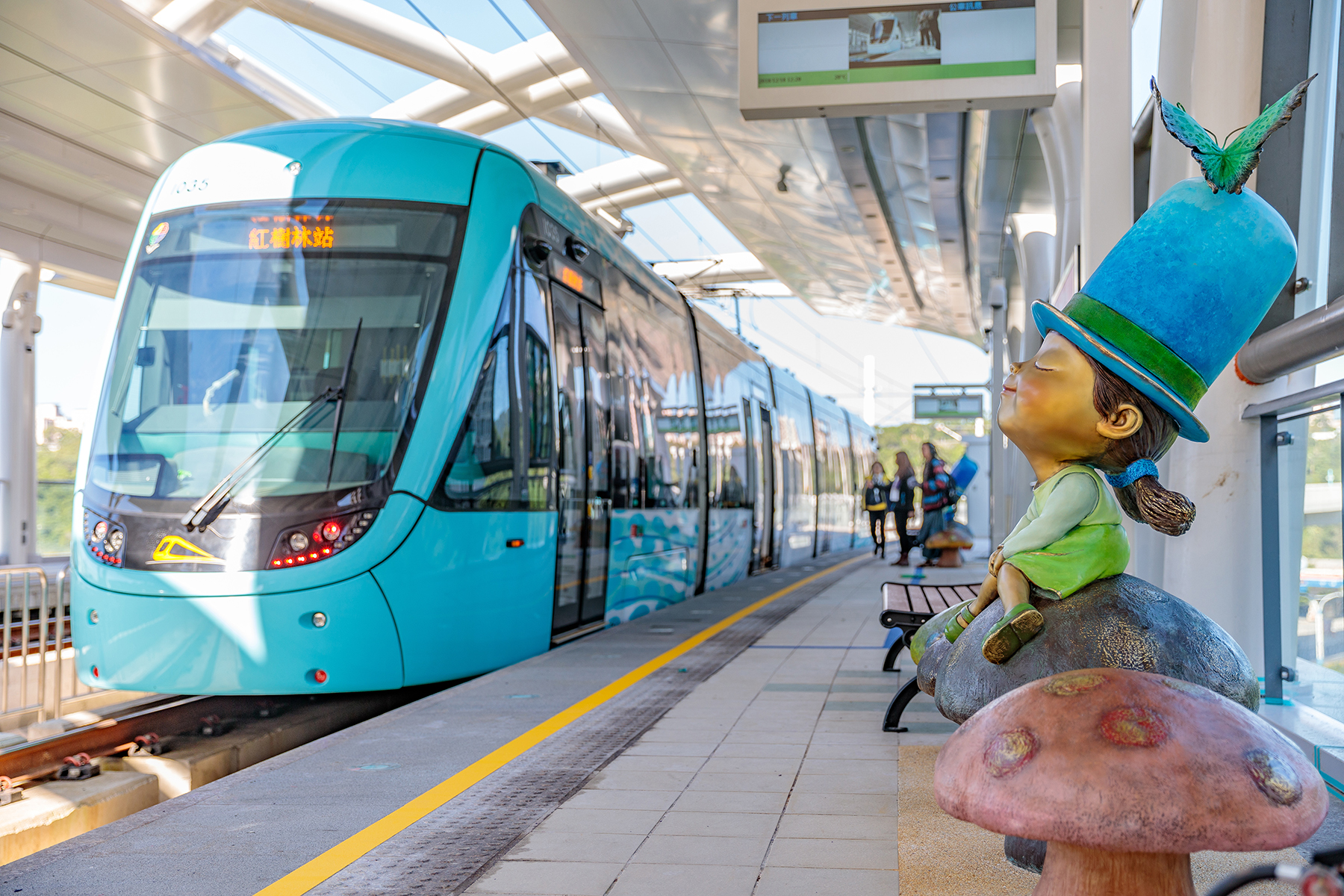 搭淡海轻轨相遇几米欢赏樱花眺望海景 淡水 Youbike 大纪元